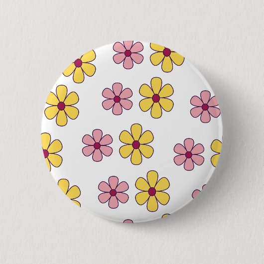 Niedliche Blume Button (Vorderseite)