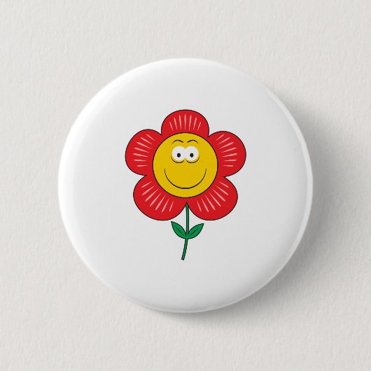 Niedliche Blume Button (Vorderseite)