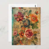 Niedliche Blume Collage Postkarte (Vorne/Hinten)