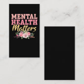 Niedliche Blume der psychischen Gesundheit Visitenkarte (Vorne/Hinten)