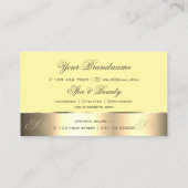 Niedliche Blume der Rose in Gelb-Gold-Dekoration Visitenkarte (Rückseite)