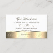 Niedliche Blume der Rose mit den Initialen im Whi Visitenkarte (Rückseite)