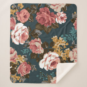 niedliche Blume Design Textil Illustration, Patron Sherpadecke