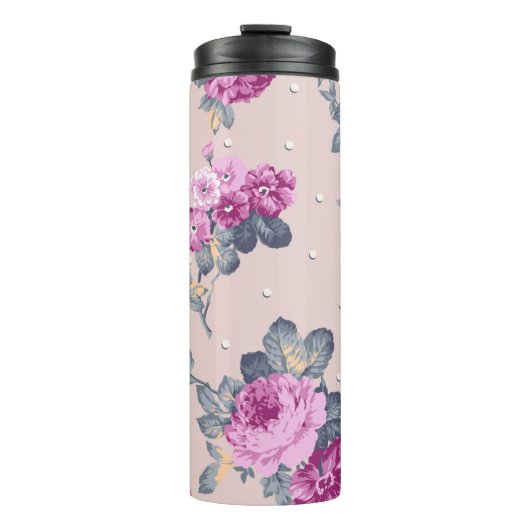 niedliche Blume Design Textil Illustration, Patron Thermosbecher (Vorderseite)