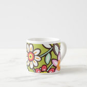Niedliche Blume Espressotasse (Vorderseite Rechts)