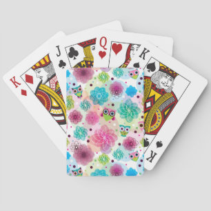 Niedliche Blume Eukalyptmuster Spielkarten