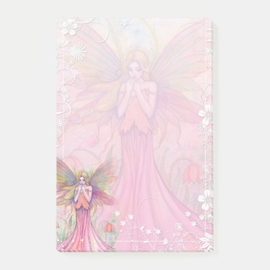 Niedliche Blume Fairy Art Post-it Klebezettel (Vorderseite)