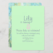 Niedliche Blume Fairy Geburtstagsparty Einladung (Vorne/Hinten)