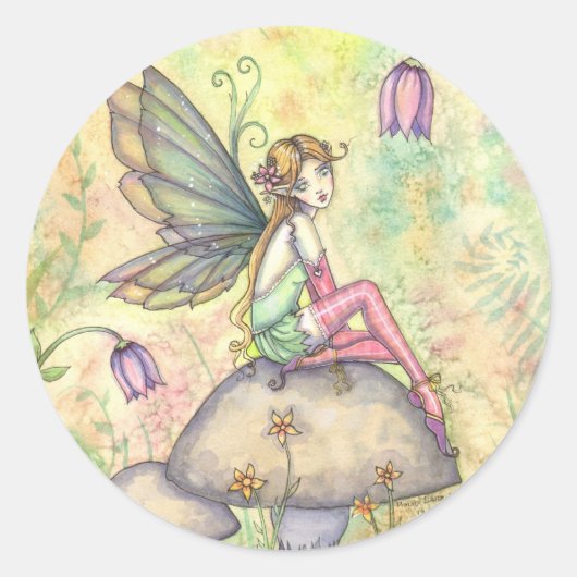 Niedliche Blume Fairy in Garden Stickers (Vorderseite)