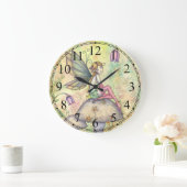 Niedliche Blume Fantasie Kunst, Dichtung und Musik Große Wanduhr (Zuhause)