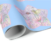 Niedliche Blume Fee und Ladybug Art Geschenkpapier (Rolleneckpunkt)