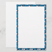 Niedliche Blume Flamingos Briefpapier (Vorne/Hinten)