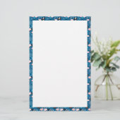 Niedliche Blume Flamingos Briefpapier (Stehend Vorderseite)