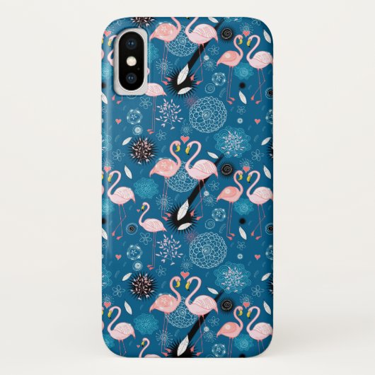 Niedliche Blume Flamingos Case-Mate iPhone Hülle (Rückseite)