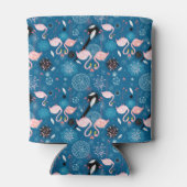 Niedliche Blume Flamingos Dosenkühler (Rückseite)