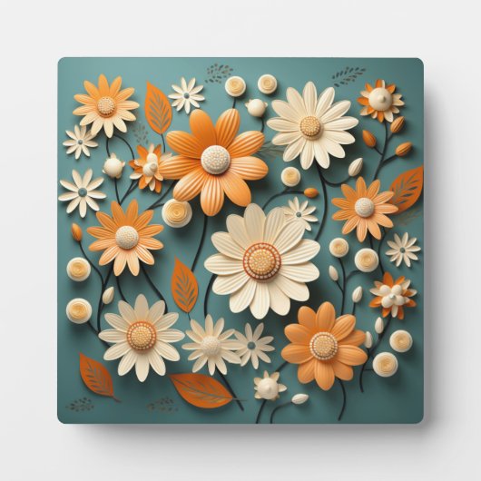 Niedliche Blume Fotoplatte (Vorderseite)