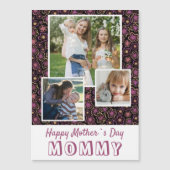 Niedliche Blume Frohe Muttertag 3 Foto Magnet (Vorderseite)