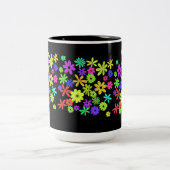 Niedliche Blume für Color Pop - personalisierte Um Zweifarbige Tasse (Mittel)