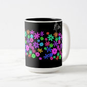 Niedliche Blume für Color Pop - personalisierte Um Zweifarbige Tasse (VorderseiteRechts)