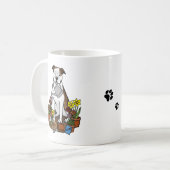 Niedliche Blume Gardener Pit Bull (lt brindle whit Kaffeetasse (Vorderseite Links)