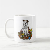 Niedliche Blume Gardener Pit Bull (lt brindle whit Kaffeetasse (Links)