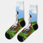 Niedliche Blume Gardener Pit Bull (lt brindle whit Socken (Linkes Detail)
