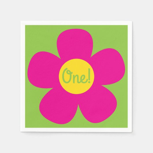 Niedliche Blume Geburtstagspartei Serviette (Vorderseite)