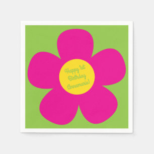 Niedliche Blume Geburtstagspartei Serviette