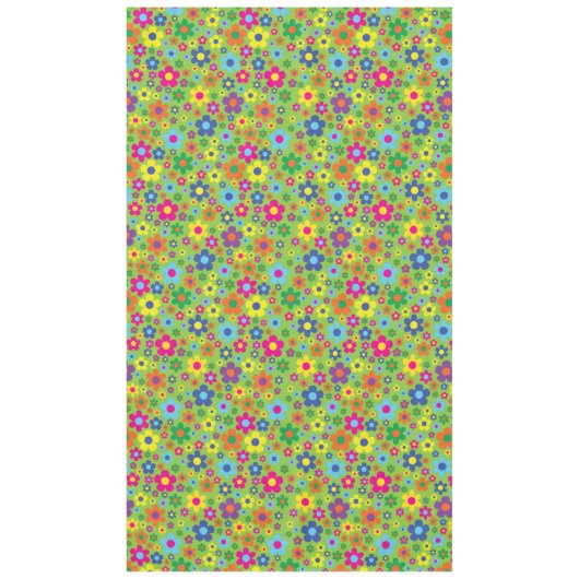 Niedliche Blume Geburtstagspartei Tischdecke (Vorderseite)