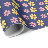 Niedliche Blume Geschenkpapier (Rolleneckpunkt)