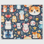 Niedliche Blume Geschenkpapier (Flach)