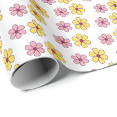 Niedliche Blume Geschenkpapier (Rolleneckpunkt)