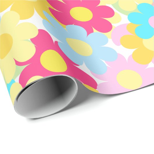 Niedliche Blume Geschenkpapier (Rolleneckpunkt)