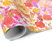 Niedliche Blume Geschenkpapier (Rolleneckpunkt)
