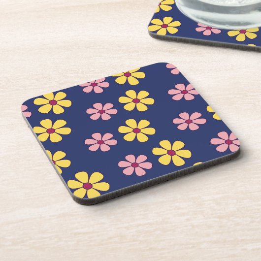 Niedliche Blume Getränkeuntersetzer (Linke Seite)