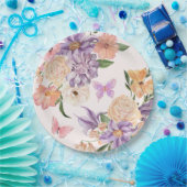 Niedliche Blume, gibt er mir Schmetterlinge Brautp Pappteller (Party)