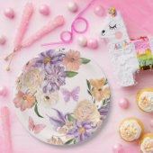 Niedliche Blume, gibt er mir Schmetterlinge Brautp Pappteller (Party)