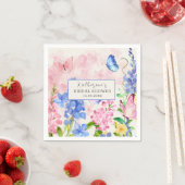 Niedliche Blume, gibt er mir Schmetterlinge Brautp Serviette (Beispiel)