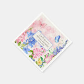 Niedliche Blume, gibt er mir Schmetterlinge Brautp Serviette (Ecke)