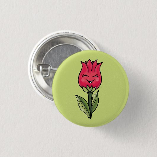 Niedliche Blume Girly Button (Vorne & Hinten)
