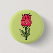 Niedliche Blume Girly Button (Vorderseite)