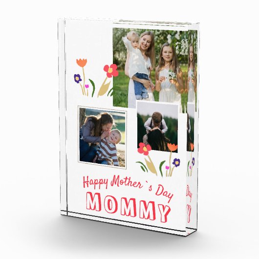 Niedliche Blume glücklich Muttertag 3 Fotoblock (Rechts)