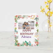 Niedliche Blume Glückliches Foto am Muttertag Karte (Gelbe Blume)