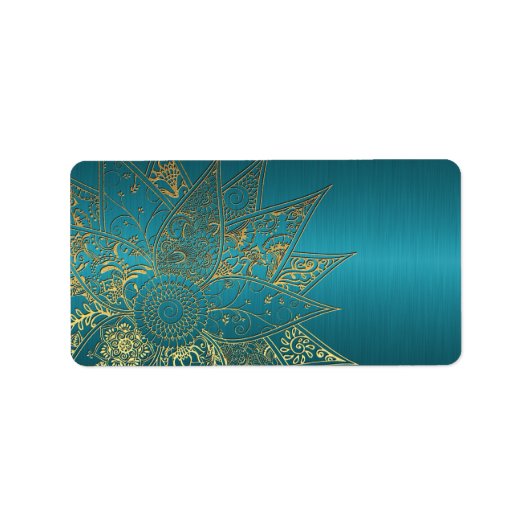 Niedliche Blume handgezeichnetes Design Adressaufkleber (Vorne)