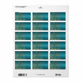 Niedliche Blume handgezeichnetes Design Adressaufkleber (Vorne)