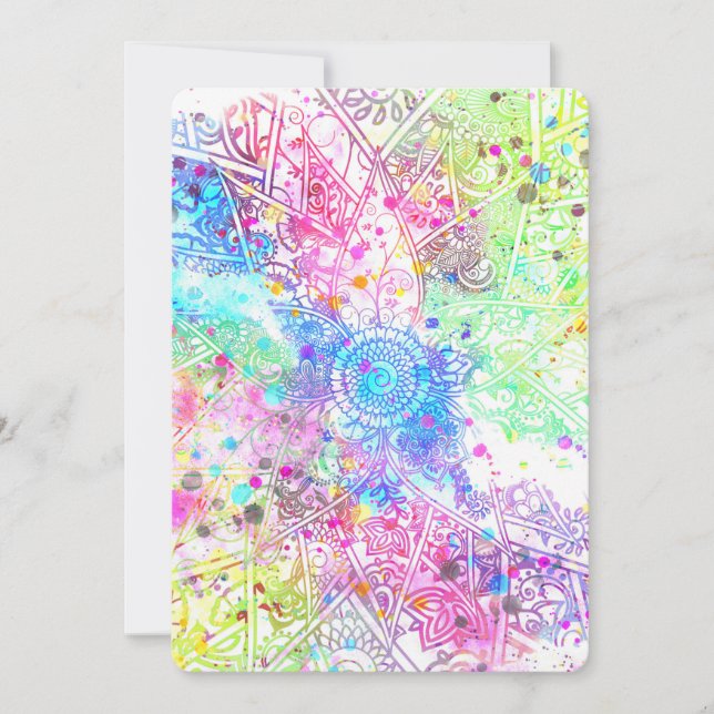 Niedliche Blume handgezeichnetes Design Aquarellfa (Vorderseite)