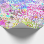 Niedliche Blume handgezeichnetes Design Aquarellfa Geschenkpapier (Ecke)