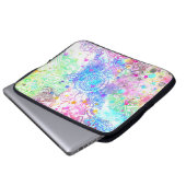 Niedliche Blume handgezeichnetes Design Aquarellfa Laptopschutzhülle (Vorne Knopf)