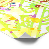 Niedliche Blume handgezeichnetes Design Aquarellfa Poster (Ecke)