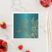 Niedliche Blume handgezeichnetes Design Serviette (Beispiel)